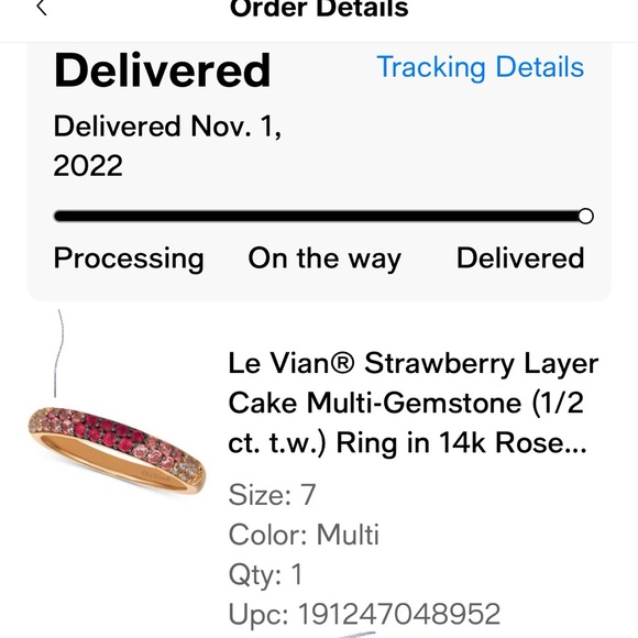 Le Vian
Strawberry Layer Cake Multi-Gemstone (1/2 ct. t.w.) Ring 14k Rose Gold - Picture 2 of 8